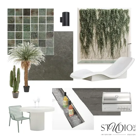 Med Noir Balcony Pool Interior Design Mood Board by Studio Rae on Style Sourcebook