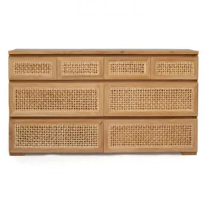 Destin Teak Timber & Rattan 8 Drawer Chest by Ambience Interiors, a Cabinets, Chests for sale on Style Sourcebook