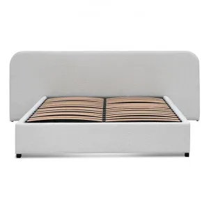 Toledo Boucle Fabric Gas Lift Platform Bed, Queen, Snow by Conception Living, a Beds & Bed Frames for sale on Style Sourcebook