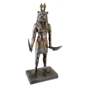 Veronese Cold Cast Bronze Coated Egyptian Mythology Figurine, Standing Sekhmet by Veronese, a Statues & Ornaments for sale on Style Sourcebook