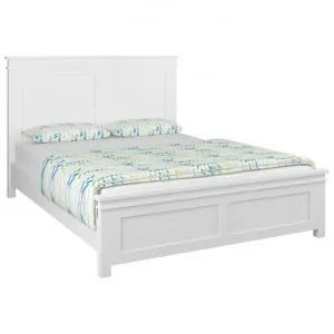 Hethel Acacia Timber Bed, King, White by Dodicci, a Beds & Bed Frames for sale on Style Sourcebook
