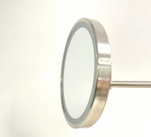 Illusion LED Mirror 5x Magnifier in Brushed Nickel Frame - 203mm Dia by Luxe Mirrors, a Illuminated Mirrors for sale on Style Sourcebook