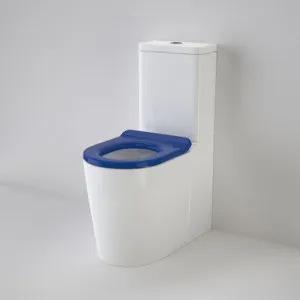 Liano Cleanflush® Easy Height Wall Faced Suite With Liano Care Single Flap Seat - Sorrento Blue In White/Sorrento Blue By Caroma by Caroma, a Toilets & Bidets for sale on Style Sourcebook