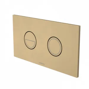 Invisi Series Ii® Plate & Button Round Dual Flush | Made From Metal/Brushed Brass By Caroma by Caroma, a Toilets & Bidets for sale on Style Sourcebook