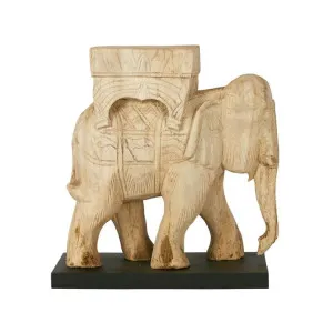 Nayok Hand Carved Wooden Elephant Sculpture by Florabelle, a Statues & Ornaments for sale on Style Sourcebook