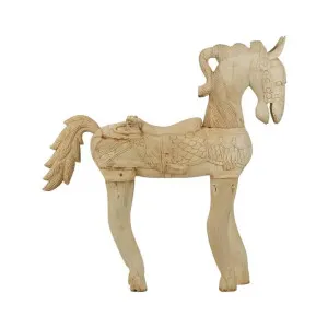 Krathum Hand Carved Wooden Horse Sculpture by Florabelle, a Statues & Ornaments for sale on Style Sourcebook