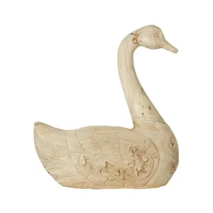 Krathum Hand Carved Wooden Swan Sculpture by Florabelle, a Statues & Ornaments for sale on Style Sourcebook