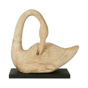 Samut Hand Carved Wooden Swan Sculpture by Florabelle, a Statues & Ornaments for sale on Style Sourcebook