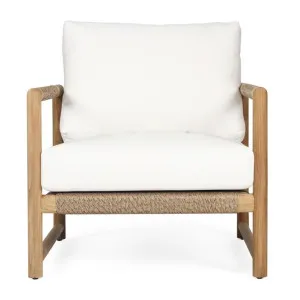 Natamia Teak Timber & Cord Outdoor Armchair by Ambience Interiors, a Outdoor Chairs for sale on Style Sourcebook