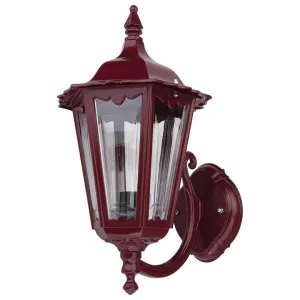 Chester Italian Made IP43 Exterior Up Wall Lantern, Style B, Small, Burgundy by Domus Lighting, a Outdoor Lighting for sale on Style Sourcebook
