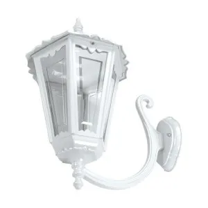 Chester Italian Made IP43 Exterior Up Wall Lantern, Style B, Large, White by Domus Lighting, a Outdoor Lighting for sale on Style Sourcebook