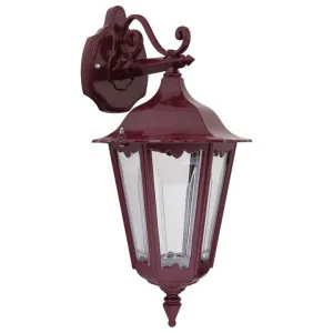 Chester Italian Made IP43 Exterior Down Wall Lantern, Style A, Burgundy by Domus Lighting, a Outdoor Lighting for sale on Style Sourcebook