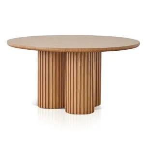 Peyton 1.5m Round Dining Table - Natural Oak by Interior Secrets - AfterPay Available by Interior Secrets, a Dining Tables for sale on Style Sourcebook