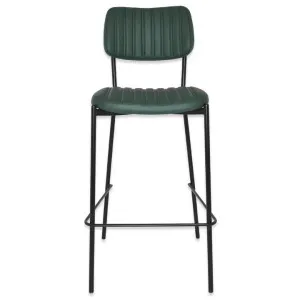 Kansas Commercial Grade Vinyl & Steel Bar Stool, Forest Green / Black by Eagle Furn, a Bar Stools for sale on Style Sourcebook