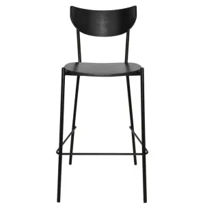 Marco Commercial Grade Steel Bar Stool, Timber Seat, Black / Black by Eagle Furn, a Bar Stools for sale on Style Sourcebook