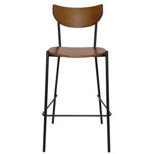Marco Commercial Grade Steel Bar Stool, Timber Seat, Light Walnut / Black by Eagle Furn, a Bar Stools for sale on Style Sourcebook