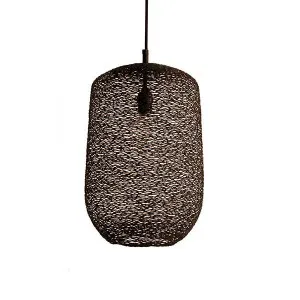 Barrel Hanging Pendant -X-Large - Black/Copper by Hermon Hermon Lighting, a Pendant Lighting for sale on Style Sourcebook