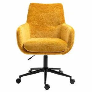 Conor Fabric Office Armchair, Mustard by Charming Living, a Chairs for sale on Style Sourcebook