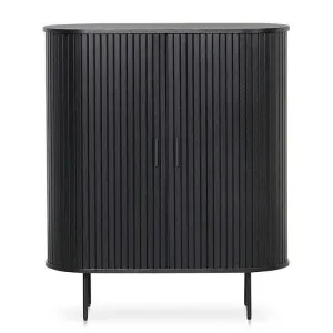 Alamein Wooden 2 Door Oval Storage Cabinet, Black by Conception Living, a Storage Units for sale on Style Sourcebook