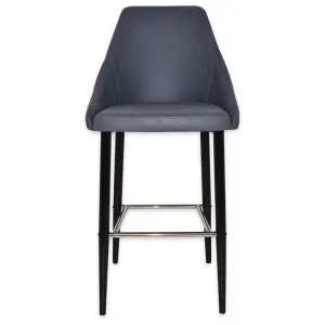 Stockholm Commercial Grade Pelle Fabric Bar Stool, Metal Leg, Navy / Black by Eagle Furn, a Bar Stools for sale on Style Sourcebook
