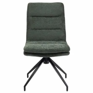 Frank Fabric Swivel Dining Chair, Set of 2, Khaki Green by Charming Living, a Dining Chairs for sale on Style Sourcebook