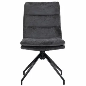 Frank Fabric Swivel Dining Chair, Set of 2, Anthracite by Charming Living, a Dining Chairs for sale on Style Sourcebook