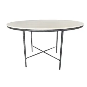 SOHO' Forged Black Round Dining Table with Marble Top by Style My Home, a Dining Tables for sale on Style Sourcebook