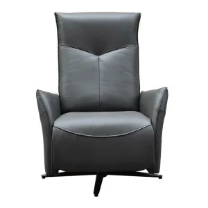 Hammel Leather Swivel Manual Recliner Armchair, Charcoal by Elevate Furniture, a Chairs for sale on Style Sourcebook
