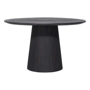 Mecca Round Dining Table 130cm in Reclaimed Teak Chocolate by OzDesignFurniture, a Dining Tables for sale on Style Sourcebook