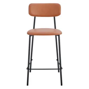 Bailey Leatherette & Metal Counter Stool, Set of 2, Tan / Black by Room Life, a Bar Stools for sale on Style Sourcebook