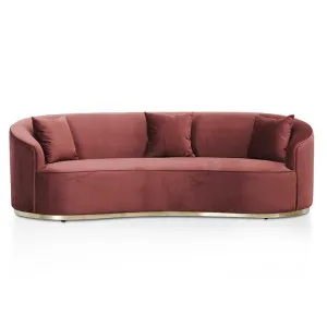 Villanova Velvet Fabric Sofa, 3 Seater, Plum by Conception Living, a Sofas for sale on Style Sourcebook