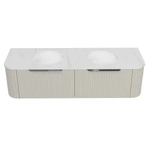 Santos Vanity Wall Hung 1500 Double WG Basins SilkSurface UC Top by Timberline, a Vanities for sale on Style Sourcebook