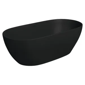 Luciana Free Standing Bath Stone 1690 Matte Black by Fienza, a Bathtubs for sale on Style Sourcebook