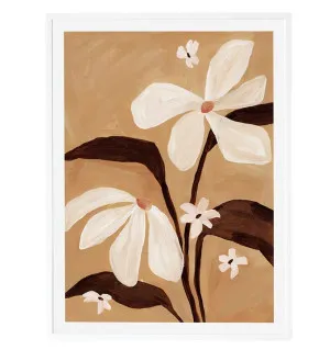 Wildflower Blossoms I White Framed Print - 85cm x 114cm by James Lane, a Prints for sale on Style Sourcebook