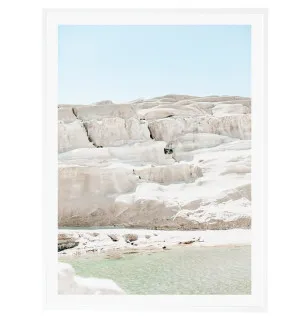 Sunny Cliffs White Framed Print -  85cm x 114cm by James Lane, a Prints for sale on Style Sourcebook