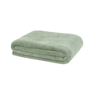 Bambury Microplush Sage Throw Rug by null, a Throws for sale on Style Sourcebook