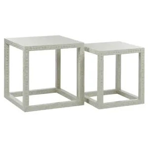 Cheyenne 2 Piece Shell Inlaid Nested Table Set by Coast To Coast Home, a Side Table for sale on Style Sourcebook