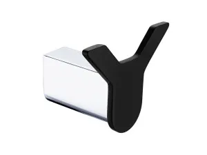 Lincoln Robe Hook Chrome/Black by Fienza, a Shelves & Hooks for sale on Style Sourcebook
