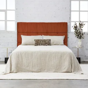 Cameron Bed Head - Burnt Orange Cord - King by Darcy & Duke, a Bed Heads for sale on Style Sourcebook