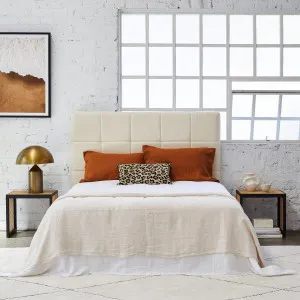 Cameron Bed Head - Boucle Cream - Queen by Darcy & Duke, a Bed Heads for sale on Style Sourcebook