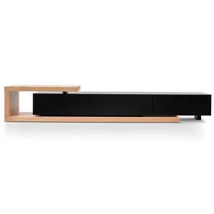 Olsen TV Unit 2.4m - Natural and Black by Calibre Furniture, a Entertainment Units & TV Stands for sale on Style Sourcebook
