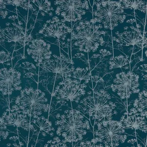 Fennel Flower French Navy by Ashley Wilde - Clarissa Hulse, a Fabrics for sale on Style Sourcebook