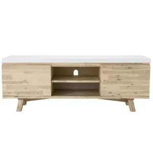 Nova TV Unit Acacia and White Concrete - 180cm by James Lane, a Entertainment Units & TV Stands for sale on Style Sourcebook