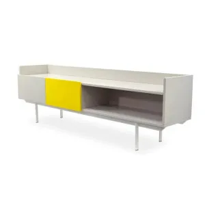 Ex display - Morris Lowline 180cm TV Entertainment Unit - Yellow and Grey by Interior Secrets - AfterPay Available by Interior Secrets, a Entertainment Units & TV Stands for sale on Style Sourcebook