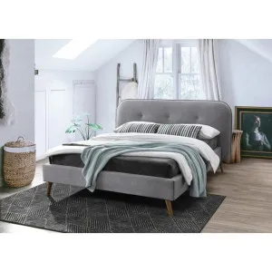 Mia Fabric Platform Bed, King by Glano, a Beds & Bed Frames for sale on Style Sourcebook