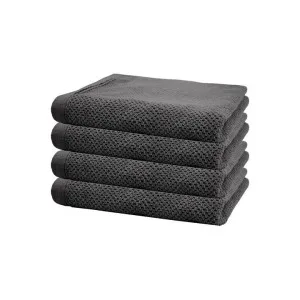 Bambury Angove Cotton Hand Towel, Pack of 4, Charcoal by Bambury, a Towels & Washcloths for sale on Style Sourcebook