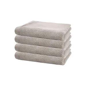 Bambury Angove Cotton Hand Towel, Pack of 4, Pebble by Bambury, a Towels & Washcloths for sale on Style Sourcebook