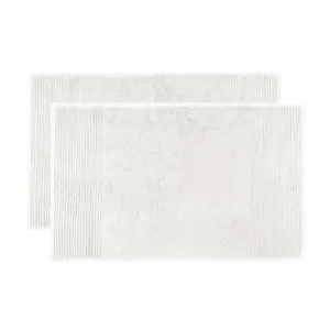 Bambury Elvire Cotton Bath Mat, Pack of 2, Ivory by Bambury, a Towels & Washcloths for sale on Style Sourcebook