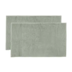Bambury Elvire Cotton Bath Mat, Pack of 2, Sage by Bambury, a Towels & Washcloths for sale on Style Sourcebook