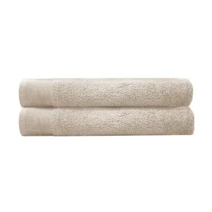 Bambury Elvire Cotton Bath Sheet, Pack of 2, Buff by Bambury, a Towels & Washcloths for sale on Style Sourcebook